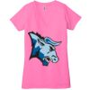 Ladies' Jersey Short-Sleeve Deep V-Neck T-Shirt Thumbnail