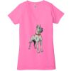 Ladies' Jersey Short-Sleeve Deep V-Neck T-Shirt Thumbnail