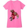 Ladies' Jersey Short-Sleeve Deep V-Neck T-Shirt Thumbnail