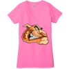 Ladies' Jersey Short-Sleeve Deep V-Neck T-Shirt Thumbnail