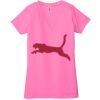 Ladies' Jersey Short-Sleeve Deep V-Neck T-Shirt Thumbnail