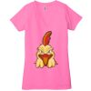 Ladies' Jersey Short-Sleeve Deep V-Neck T-Shirt Thumbnail