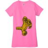 Ladies' Jersey Short-Sleeve Deep V-Neck T-Shirt Thumbnail