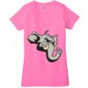 Ladies' Jersey Short-Sleeve Deep V-Neck T-Shirt Thumbnail
