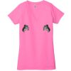 Ladies' Jersey Short-Sleeve Deep V-Neck T-Shirt Thumbnail