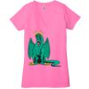 Ladies' Jersey Short-Sleeve Deep V-Neck T-Shirt Thumbnail