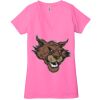 Ladies' Jersey Short-Sleeve Deep V-Neck T-Shirt Thumbnail