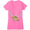 Ladies' Jersey Short-Sleeve Deep V-Neck T-Shirt Thumbnail