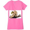 Ladies' Jersey Short-Sleeve Deep V-Neck T-Shirt Thumbnail