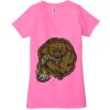 Ladies' Jersey Short-Sleeve Deep V-Neck T-Shirt Thumbnail