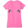 Ladies' Jersey Short-Sleeve Deep V-Neck T-Shirt Thumbnail