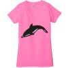 Ladies' Jersey Short-Sleeve Deep V-Neck T-Shirt Thumbnail