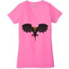 Ladies' Jersey Short-Sleeve Deep V-Neck T-Shirt Thumbnail