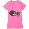 Ladies' Jersey Short-Sleeve Deep V-Neck T-Shirt Thumbnail