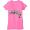 Ladies' Jersey Short-Sleeve Deep V-Neck T-Shirt Thumbnail