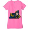 Ladies' Jersey Short-Sleeve Deep V-Neck T-Shirt Thumbnail