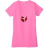 Ladies' Jersey Short-Sleeve Deep V-Neck T-Shirt Thumbnail