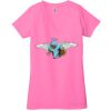 Ladies' Jersey Short-Sleeve Deep V-Neck T-Shirt Thumbnail