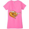 Ladies' Jersey Short-Sleeve Deep V-Neck T-Shirt Thumbnail