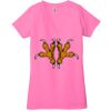 Ladies' Jersey Short-Sleeve Deep V-Neck T-Shirt Thumbnail
