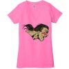 Ladies' Jersey Short-Sleeve Deep V-Neck T-Shirt Thumbnail