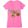Ladies' Jersey Short-Sleeve Deep V-Neck T-Shirt Thumbnail