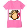 Ladies' Jersey Short-Sleeve Deep V-Neck T-Shirt Thumbnail
