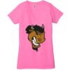 Ladies' Jersey Short-Sleeve Deep V-Neck T-Shirt Thumbnail