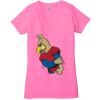 Ladies' Jersey Short-Sleeve Deep V-Neck T-Shirt Thumbnail