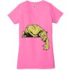Ladies' Jersey Short-Sleeve Deep V-Neck T-Shirt Thumbnail