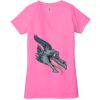 Ladies' Jersey Short-Sleeve Deep V-Neck T-Shirt Thumbnail