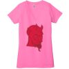 Ladies' Jersey Short-Sleeve Deep V-Neck T-Shirt Thumbnail