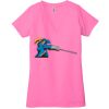 Ladies' Jersey Short-Sleeve Deep V-Neck T-Shirt Thumbnail