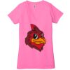 Ladies' Jersey Short-Sleeve Deep V-Neck T-Shirt Thumbnail