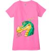 Ladies' Jersey Short-Sleeve Deep V-Neck T-Shirt Thumbnail