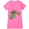 Ladies' Jersey Short-Sleeve Deep V-Neck T-Shirt Thumbnail
