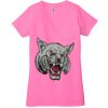 Ladies' Jersey Short-Sleeve Deep V-Neck T-Shirt Thumbnail