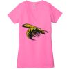 Ladies' Jersey Short-Sleeve Deep V-Neck T-Shirt Thumbnail