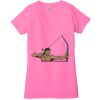 Ladies' Jersey Short-Sleeve Deep V-Neck T-Shirt Thumbnail
