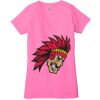 Ladies' Jersey Short-Sleeve Deep V-Neck T-Shirt Thumbnail