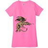 Ladies' Jersey Short-Sleeve Deep V-Neck T-Shirt Thumbnail