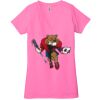 Ladies' Jersey Short-Sleeve Deep V-Neck T-Shirt Thumbnail