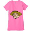 Ladies' Jersey Short-Sleeve Deep V-Neck T-Shirt Thumbnail