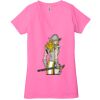 Ladies' Jersey Short-Sleeve Deep V-Neck T-Shirt Thumbnail