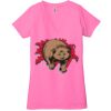 Ladies' Jersey Short-Sleeve Deep V-Neck T-Shirt Thumbnail