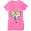 Ladies' Jersey Short-Sleeve Deep V-Neck T-Shirt Thumbnail