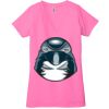 Ladies' Jersey Short-Sleeve Deep V-Neck T-Shirt Thumbnail