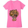 Ladies' Jersey Short-Sleeve Deep V-Neck T-Shirt Thumbnail