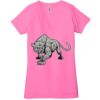 Ladies' Jersey Short-Sleeve Deep V-Neck T-Shirt Thumbnail