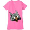 Ladies' Jersey Short-Sleeve Deep V-Neck T-Shirt Thumbnail